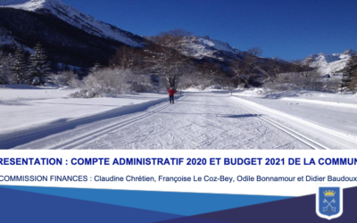 Présentation compte administratif 2020 et du budget 2021