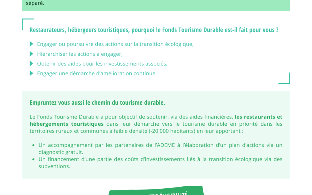 Restaurateurs et hébergeurs : accélérez votre transition écologique grâce à France relance
