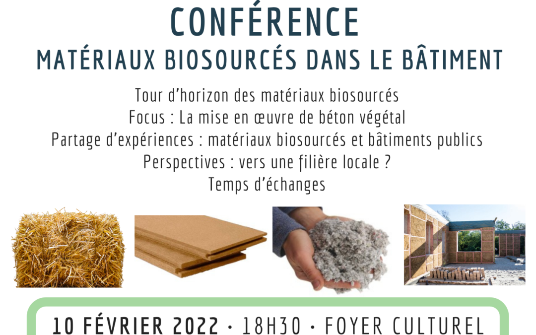 PETR : Conférence sur les matériaux biosourcés dans le bâtiment