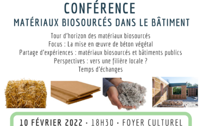 PETR : Conférence sur les matériaux biosourcés dans le bâtiment