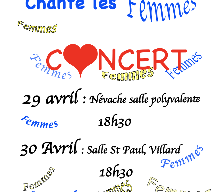 Concert : la Chorale Altitudes chante les Femmes – 29/04/2022 à 18h30