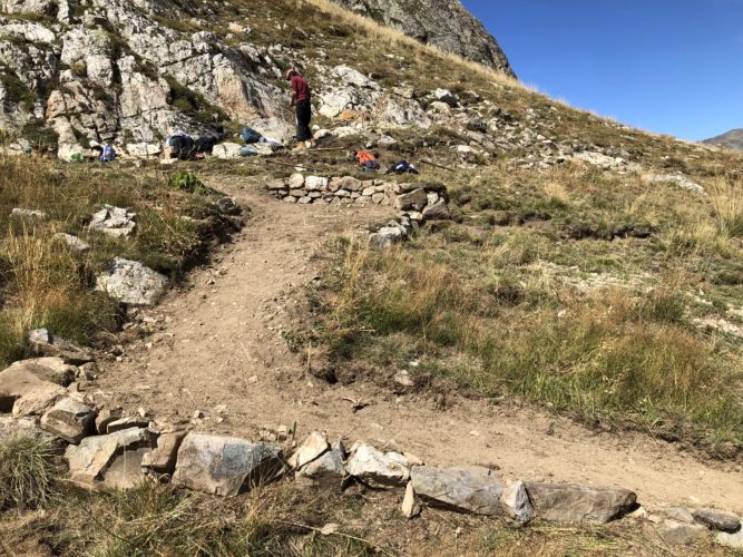 Le sentier du col du Chardonnet réaménagé