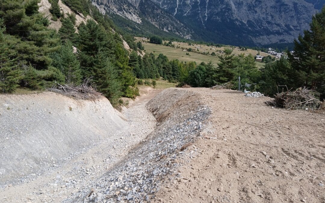 Le hameau de Sallé désormais protégé des crues du ravin de la ruine