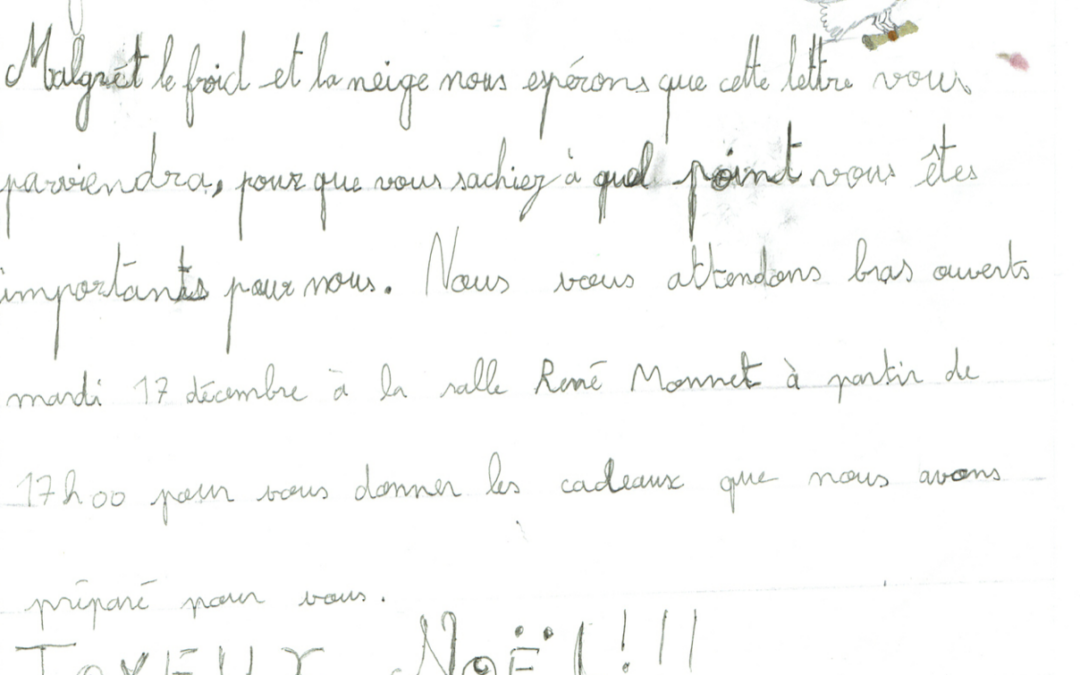 Les élèves de l’école vous invitent à la fête de Noël