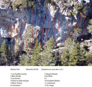 Rocher Prat, nouveau site d'escalade à Névache.