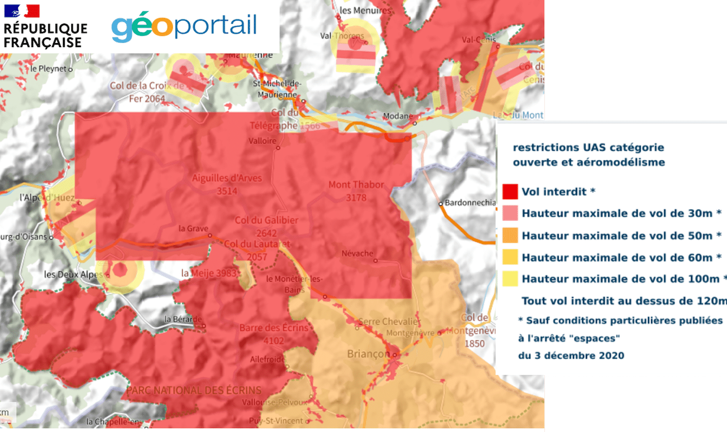 Carte_Réglementation_Survol_Clarée_2025