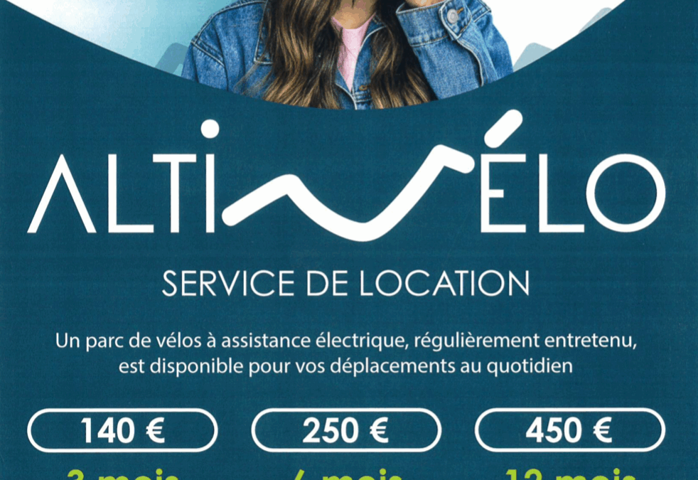 Découvrez AltiVélo, le service de location longue durée de vélos à assistance électrique proposé par la CCB
