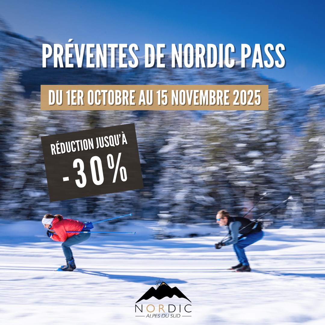 Forfaits de ski de fond à prix réduit et promo Nordic alpes du Sud
