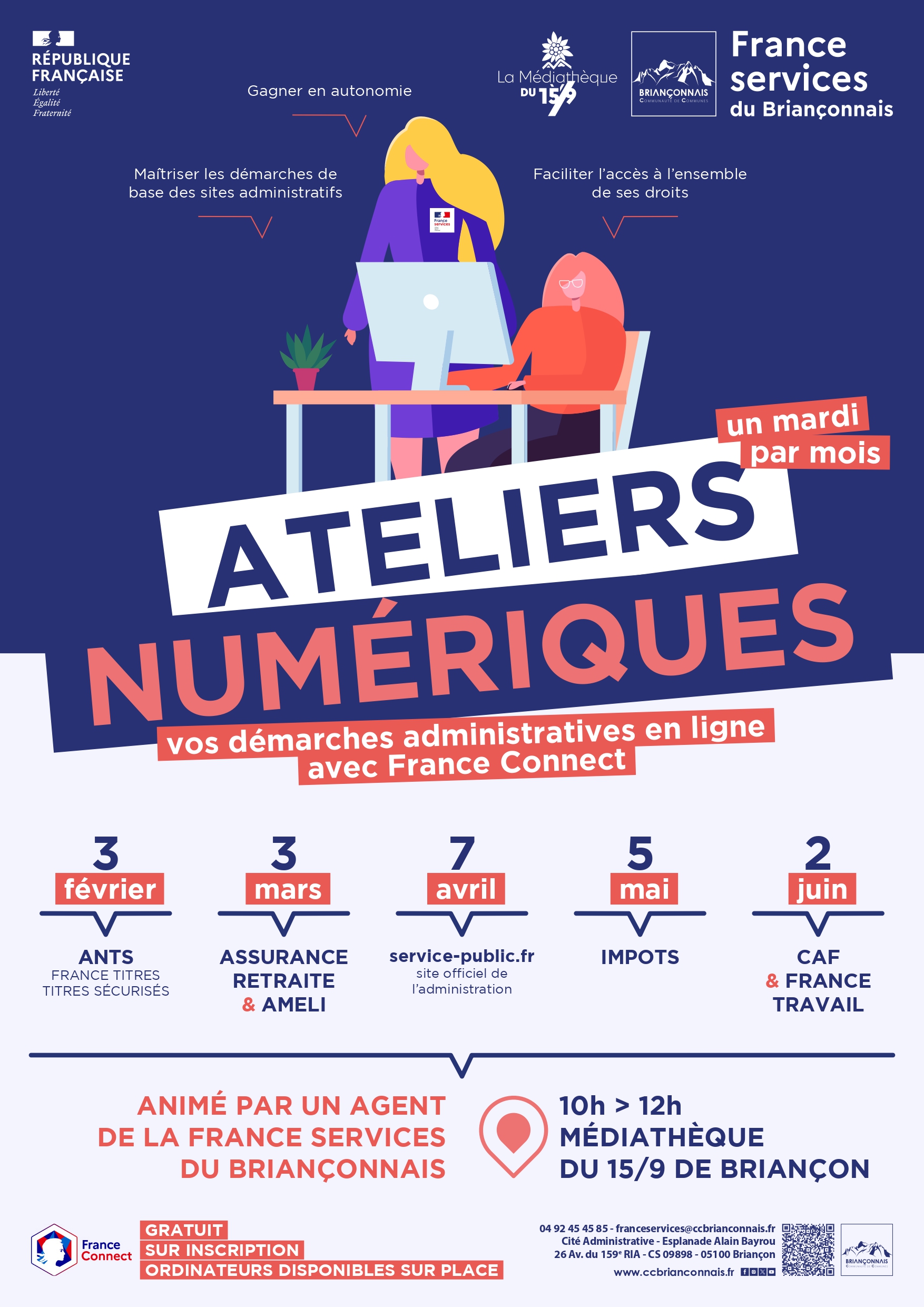 Affiche ateliers numériques