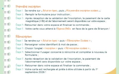(Ré) – Inscriptions transports scolaires 2026-2027